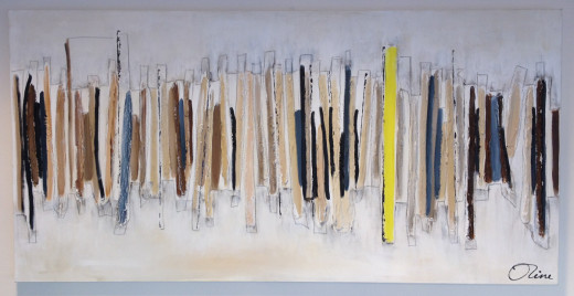 Gemälde WIDE OPEN 1, 140x70cm, Künstlerin Oline